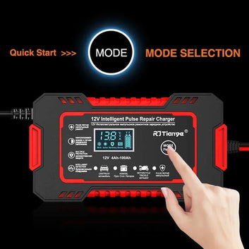 Cargador de Baterías Portátil 12V - Multifuncional